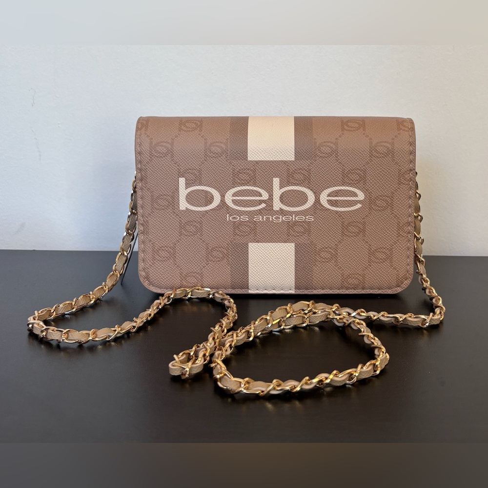 Bebe Lt. Taupe Crossbody Bag with Chic Design